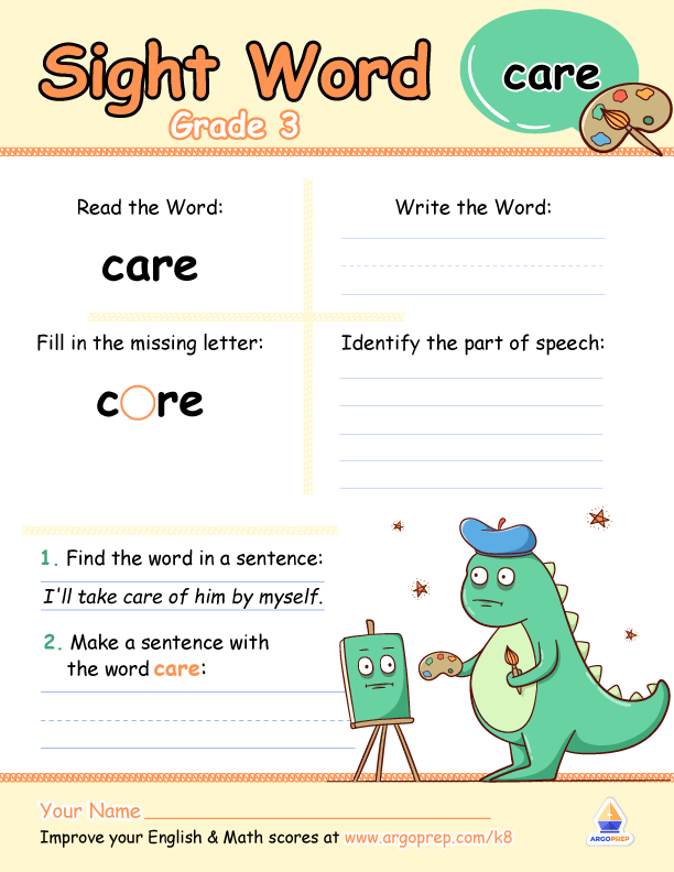 We "Care" About Sight Words!