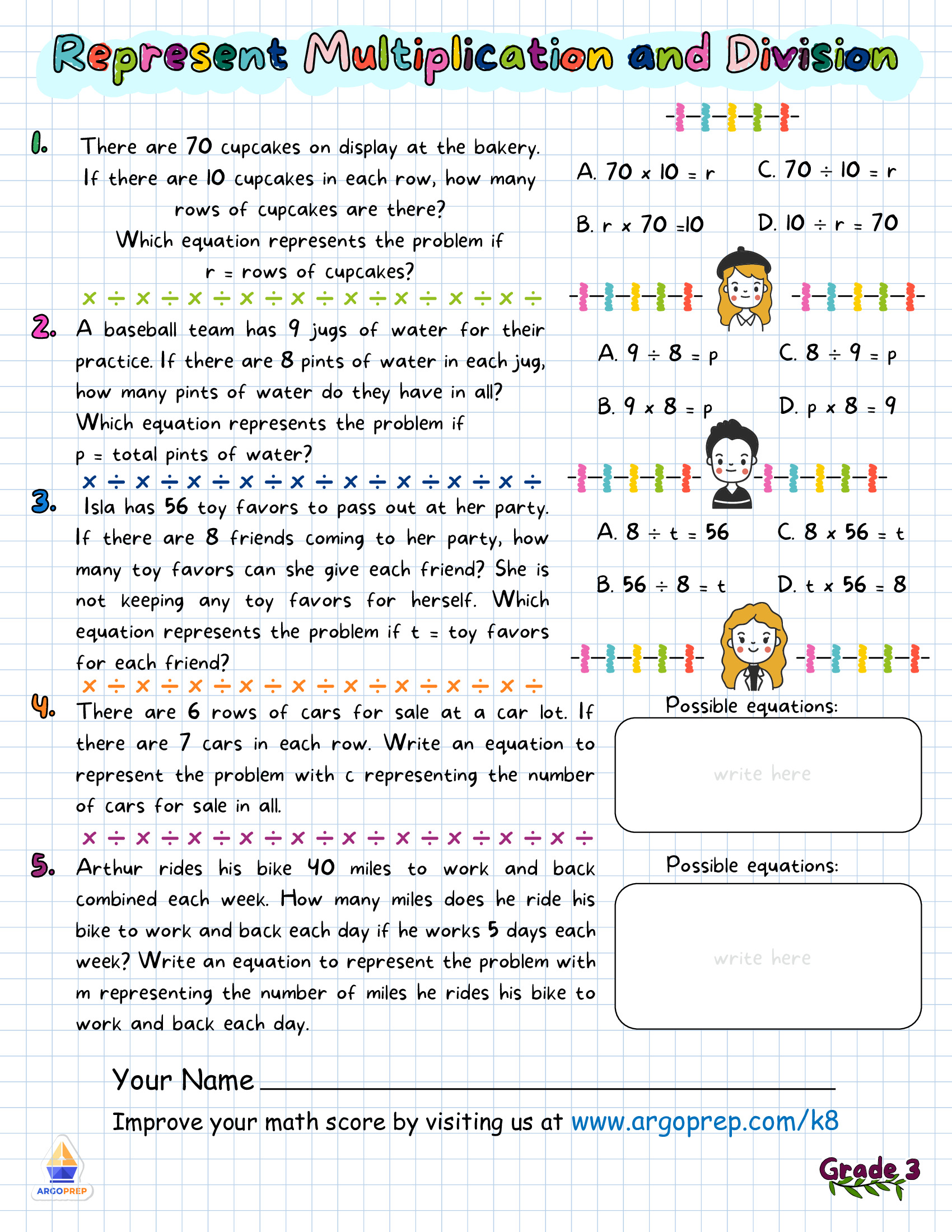Multiply and Divide Story Time