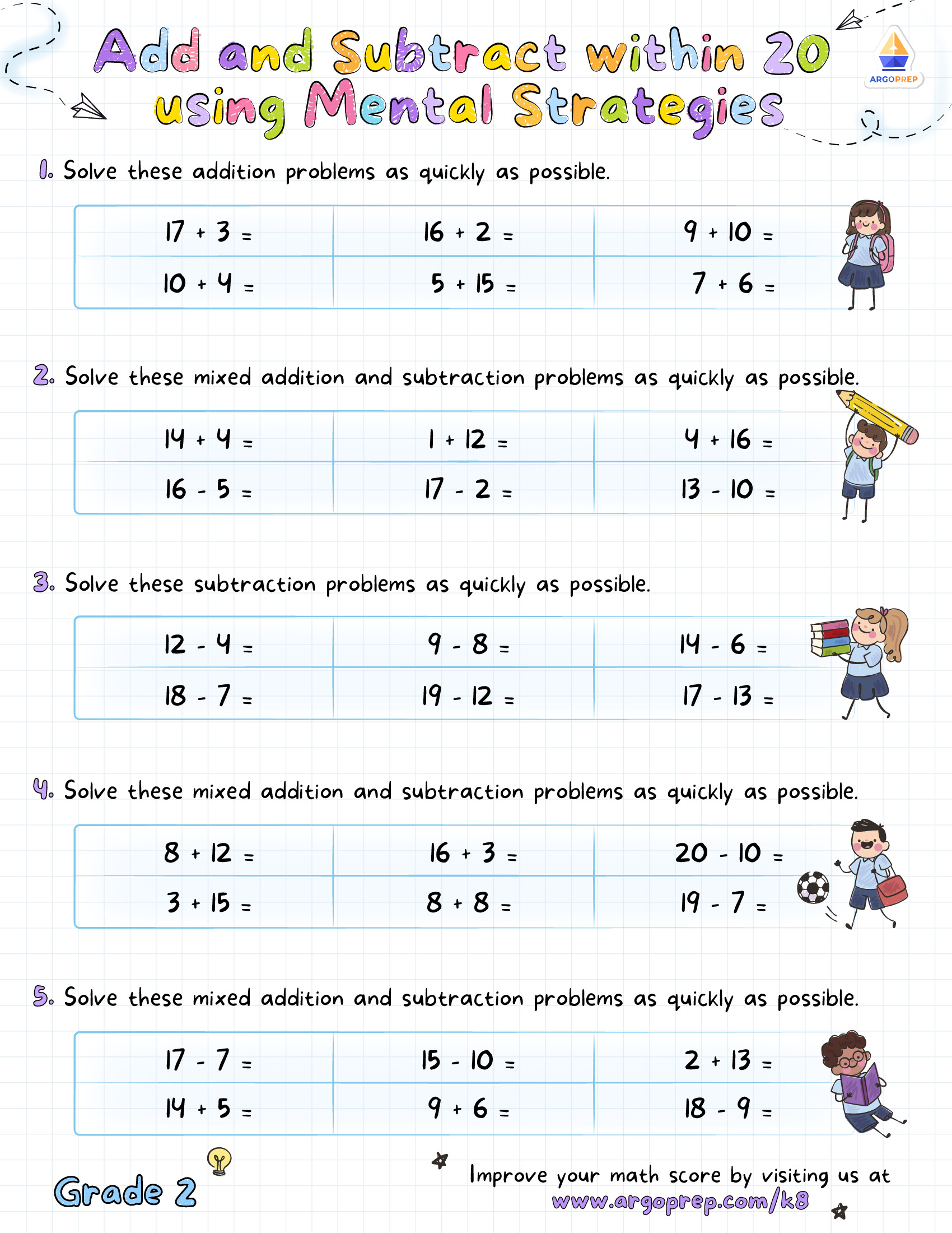 Addition and Subtraction Students