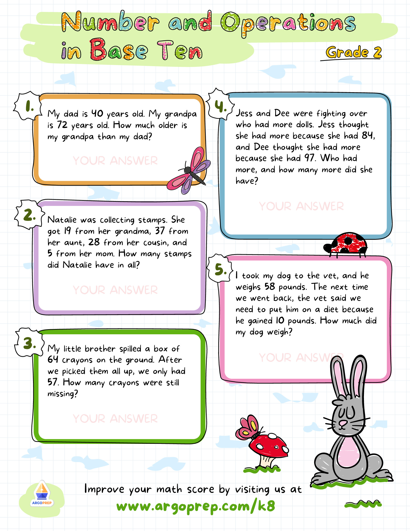 Spring Time Story Problems