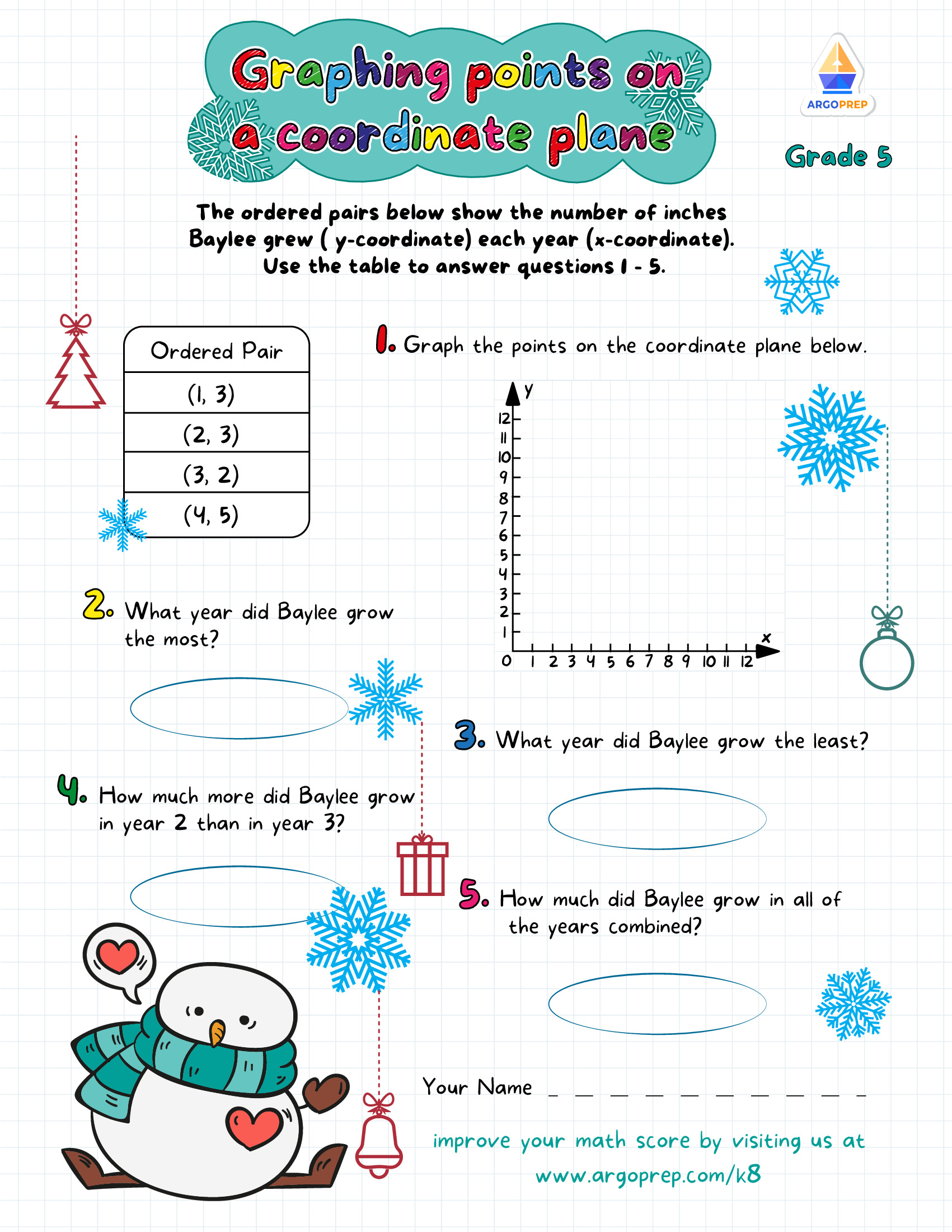 Fa! La! La! La! Coordinate Planes