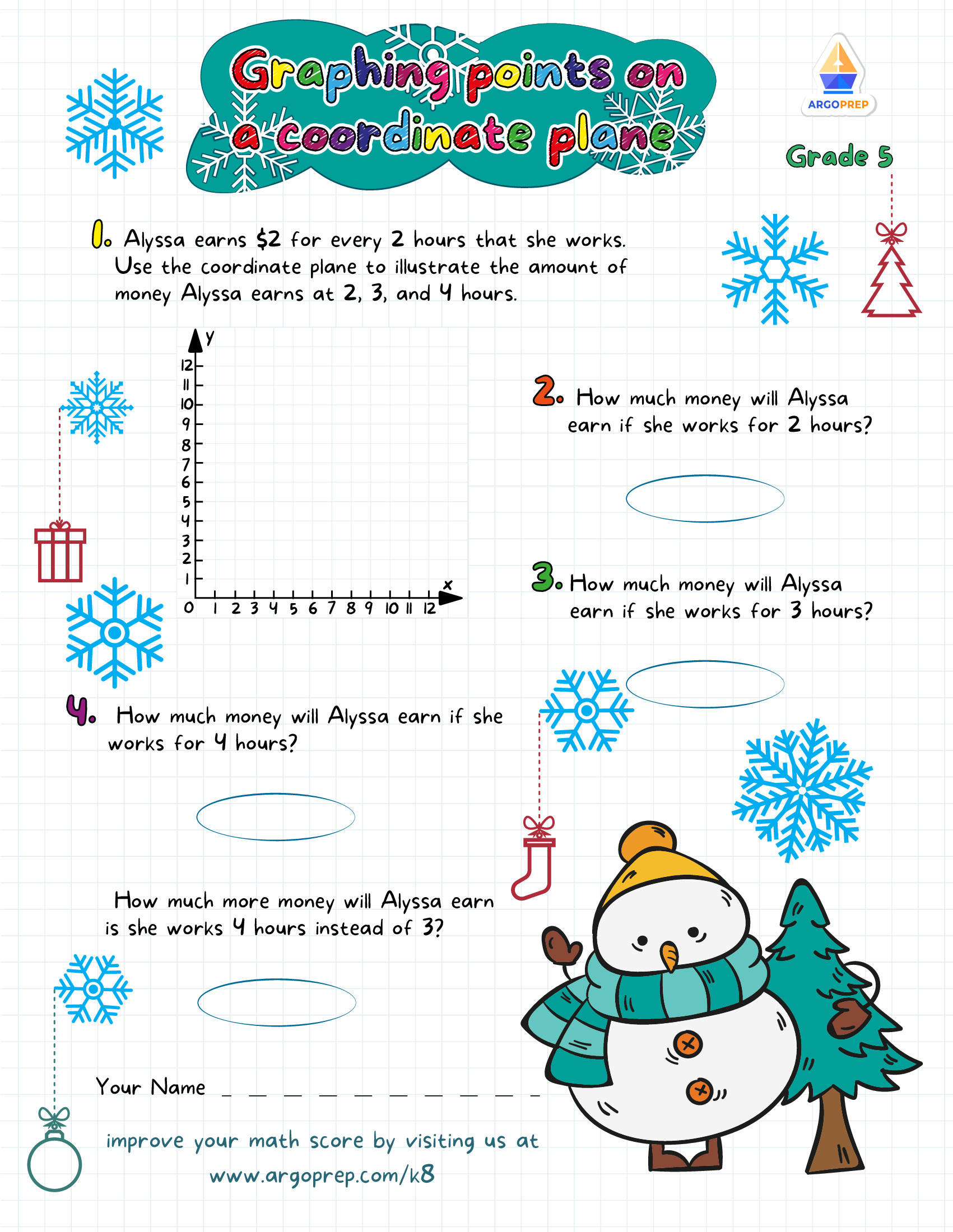 Snowflakes and Coordinate Planes