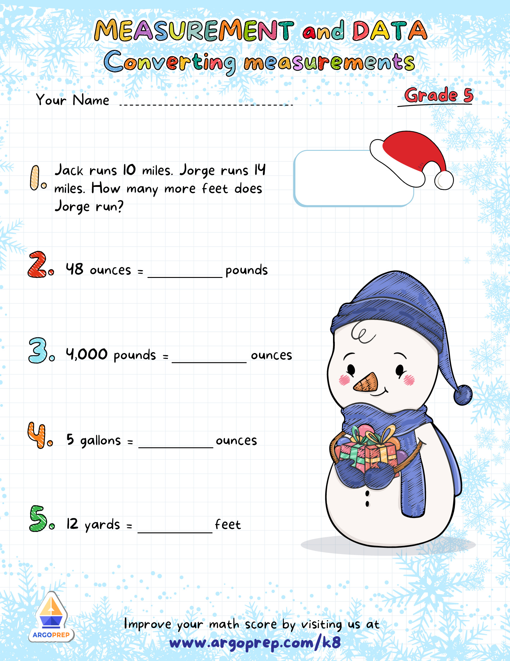 Snowmen, Presents, and Measurement