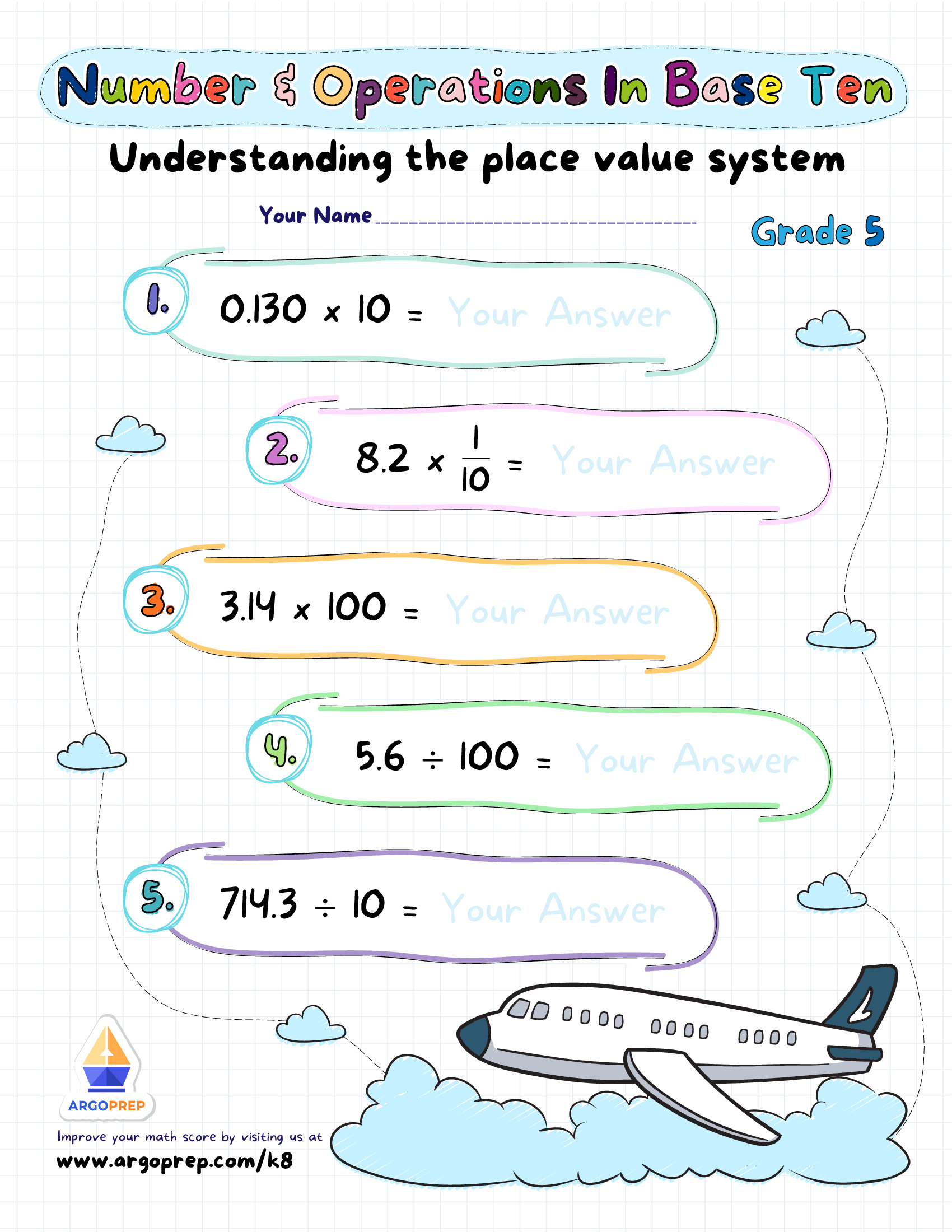 Place Value Planes