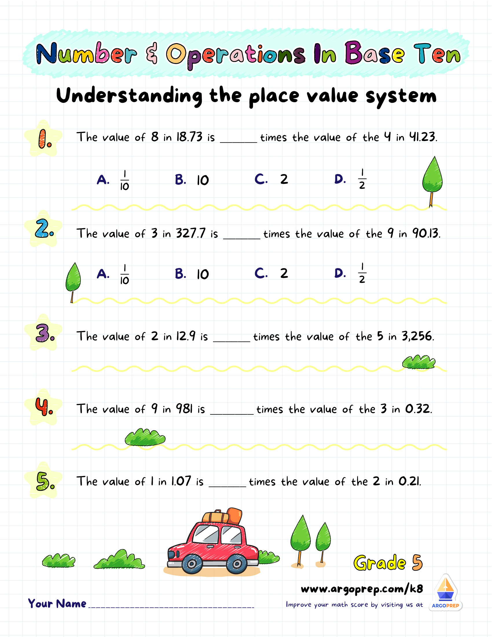 A Place Value Road Trip