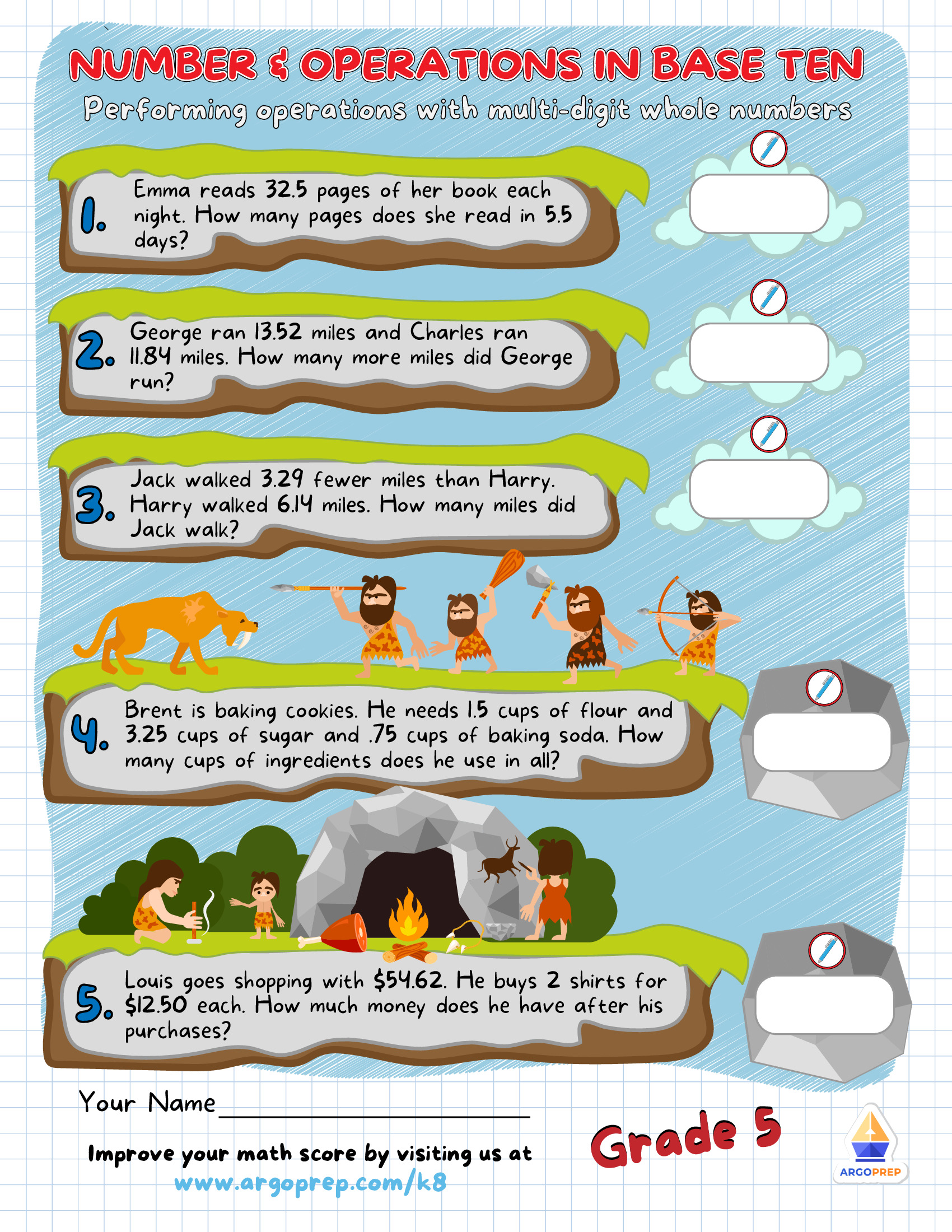 Prehistoric Story Problems