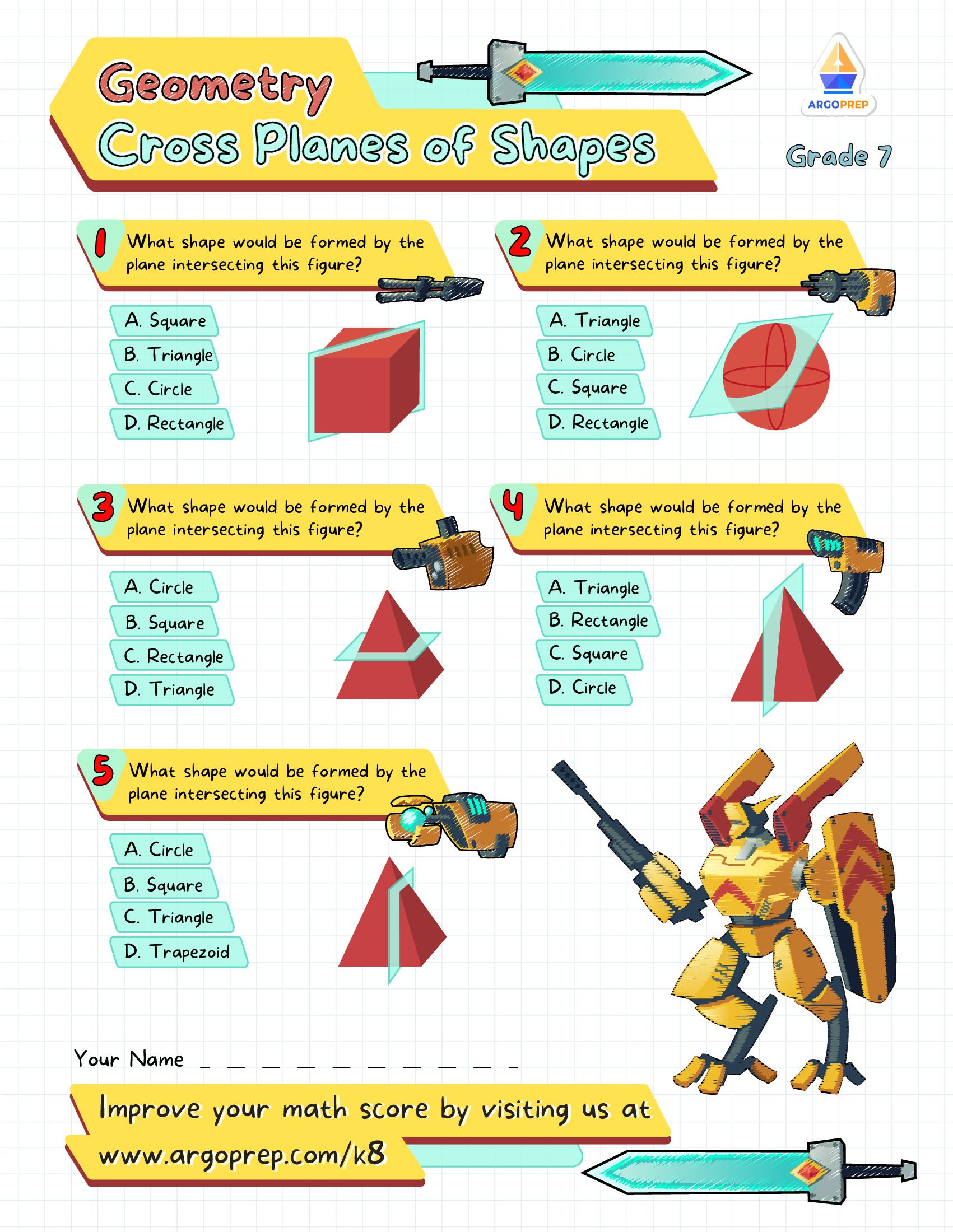 Examining Cross Planes of Shapes