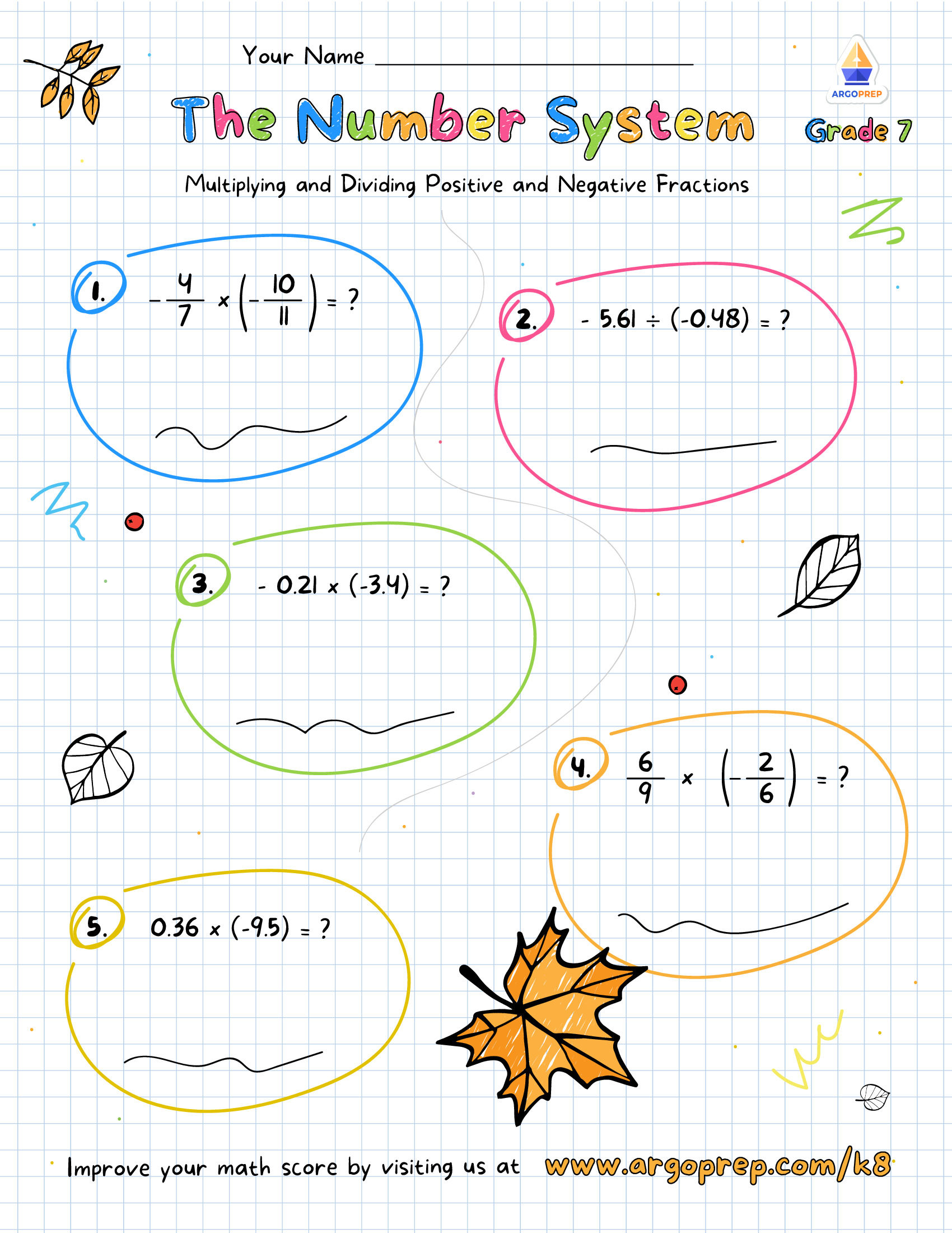 Number System Fall Fraction Challenge