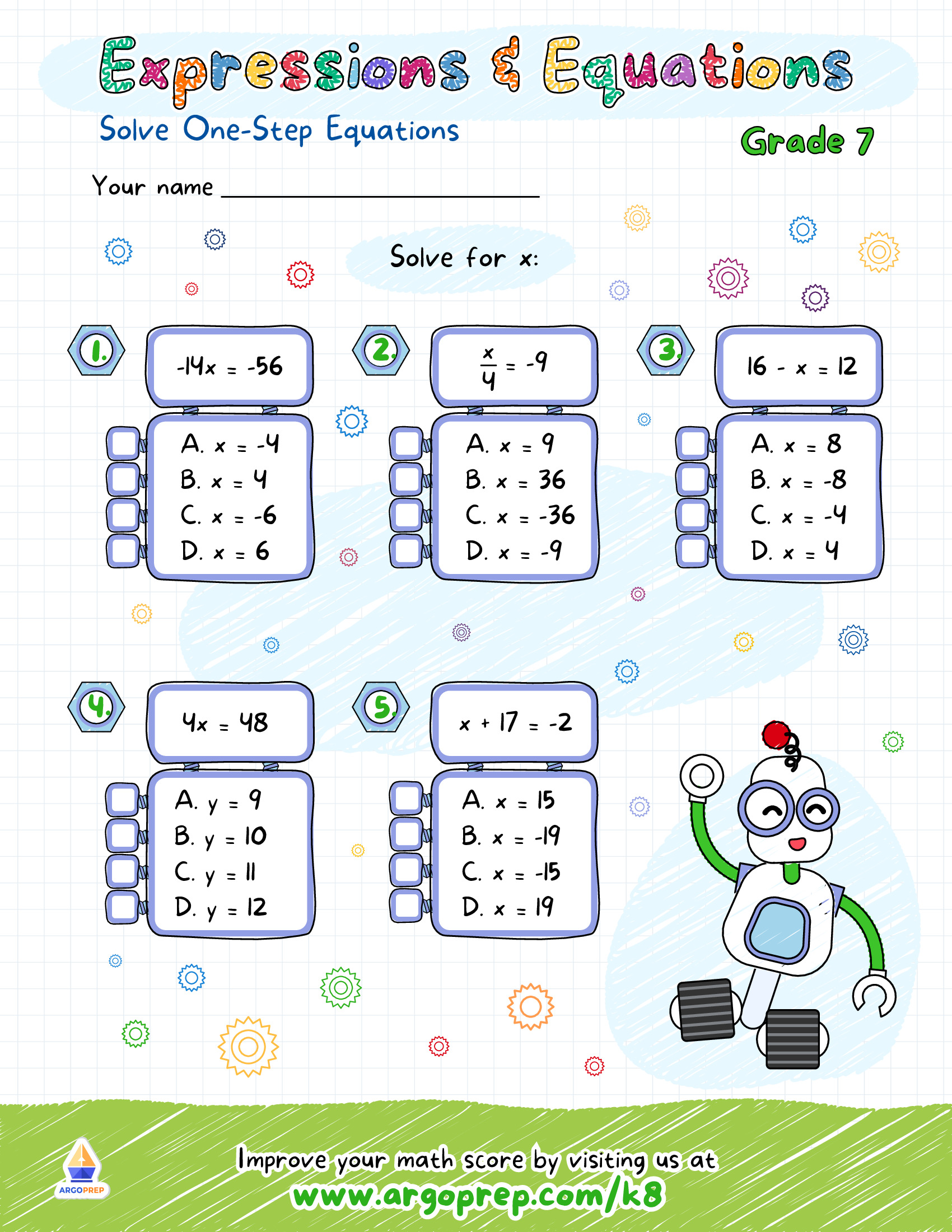 Find the X in Expressions