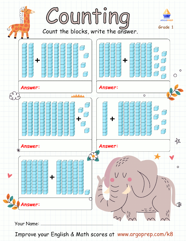 Counting with Base Ten Blocks