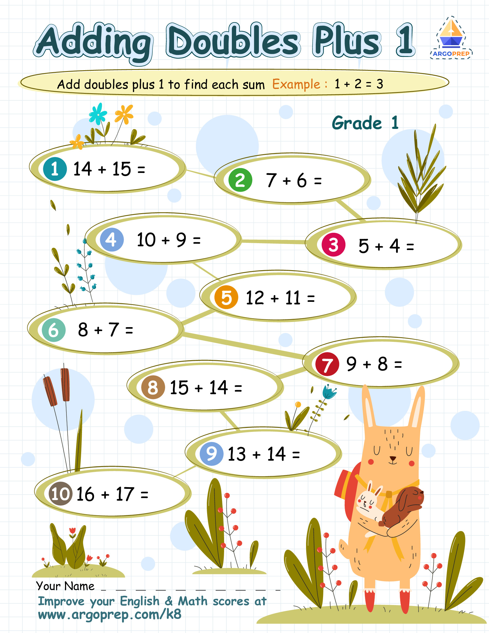 Rabbit Family Works on Addition Strategies