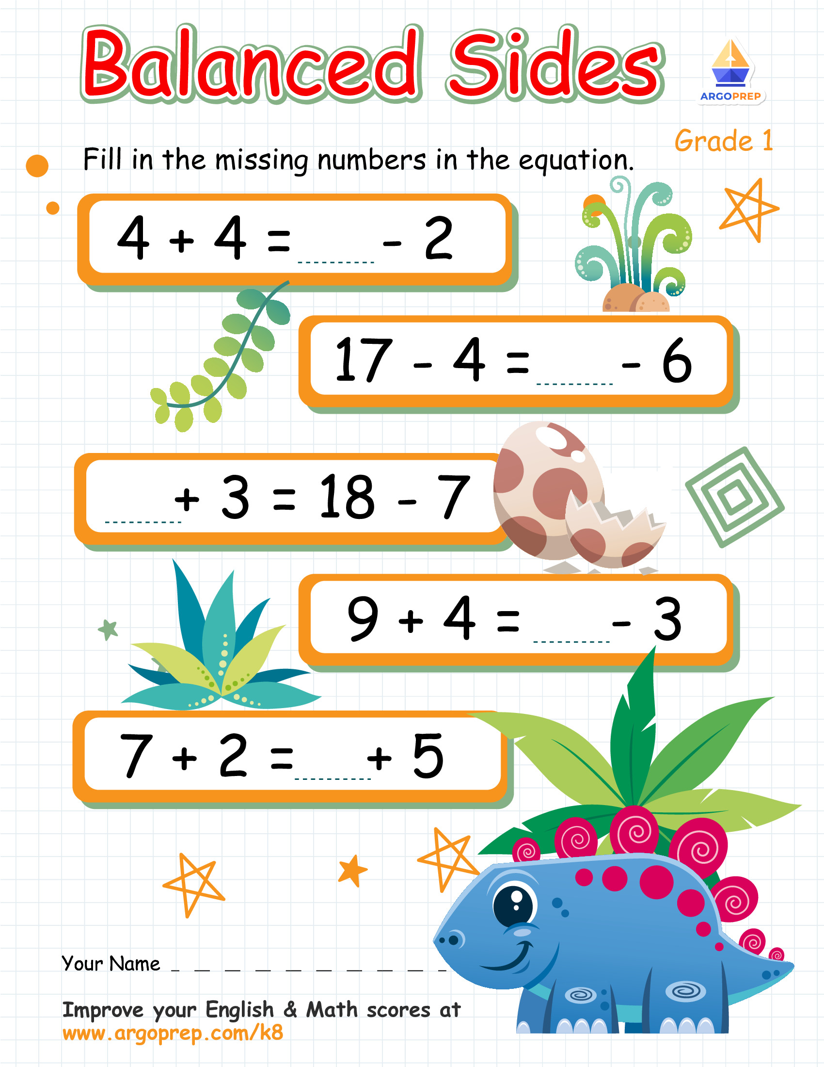 Add and Subtract with Stegosaurus Adorablus