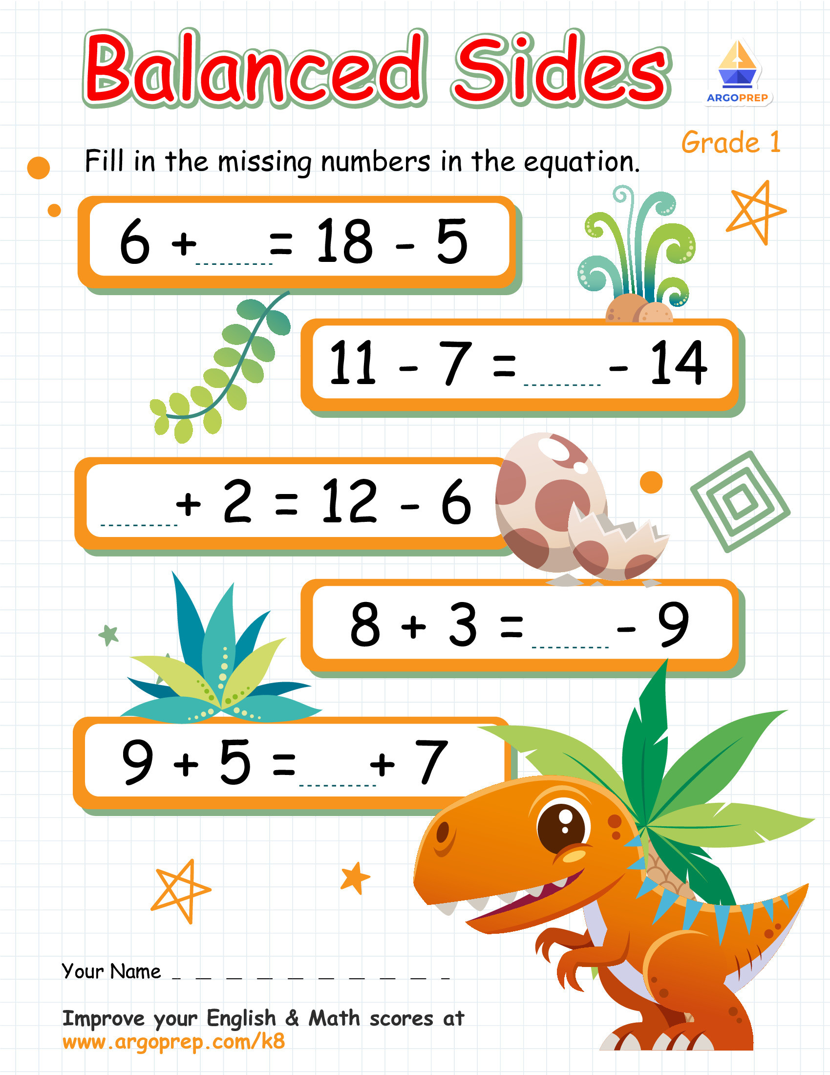 Balanced Equations with Allosaurus Awesomenus