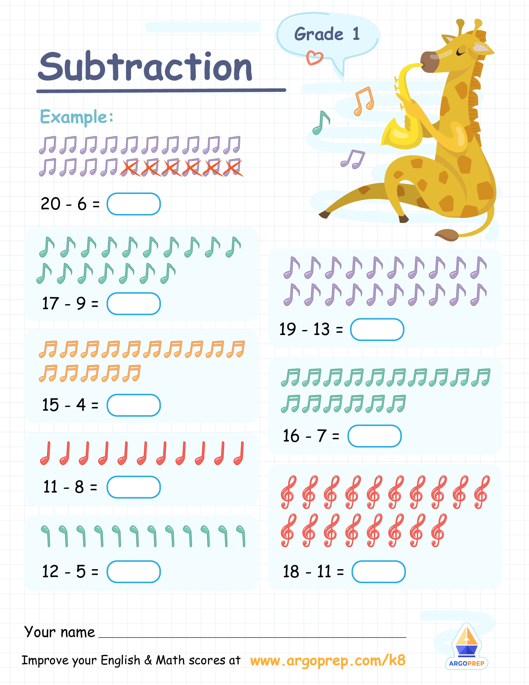Subtraction Sing Along