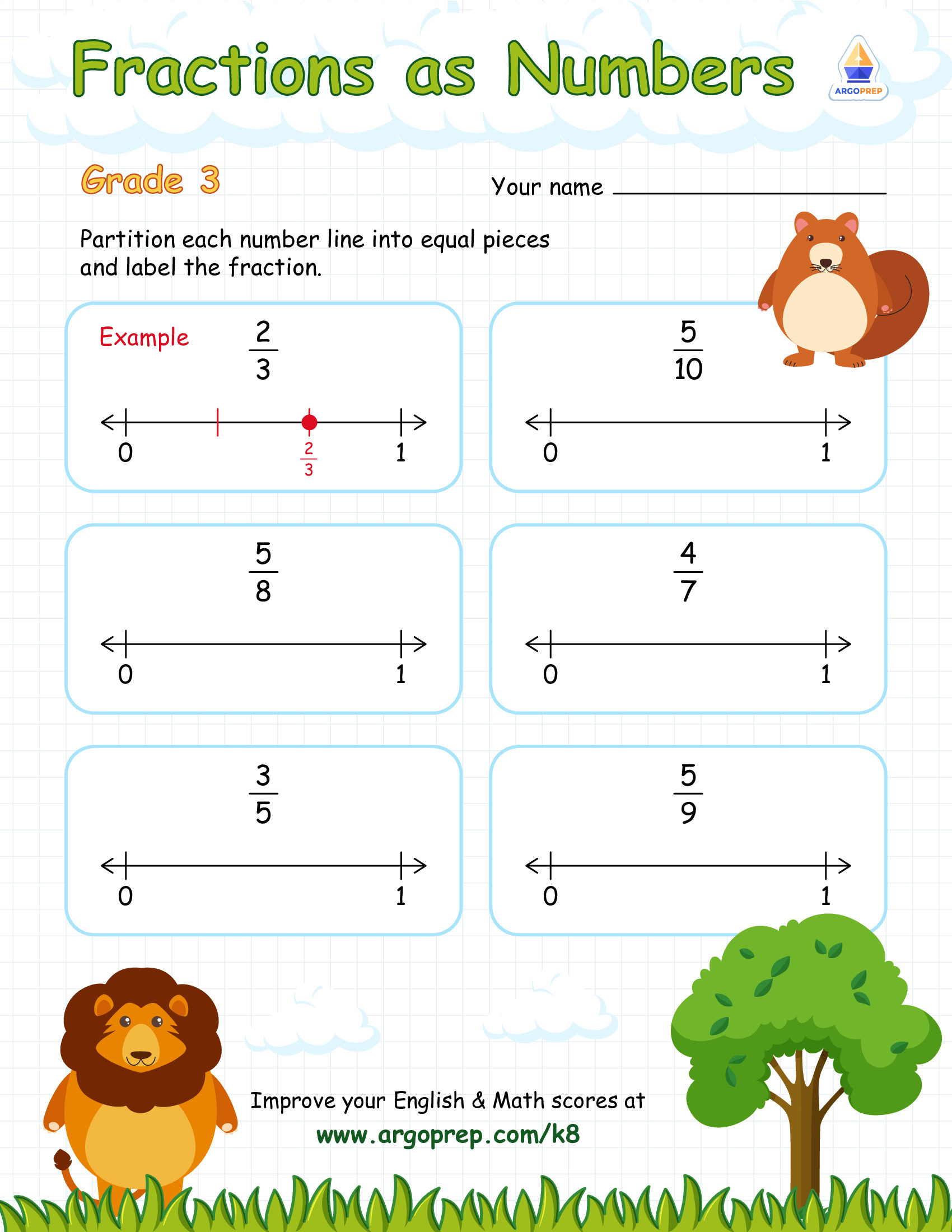 Squirrels Love Fractions, and We're Not "Lion"!