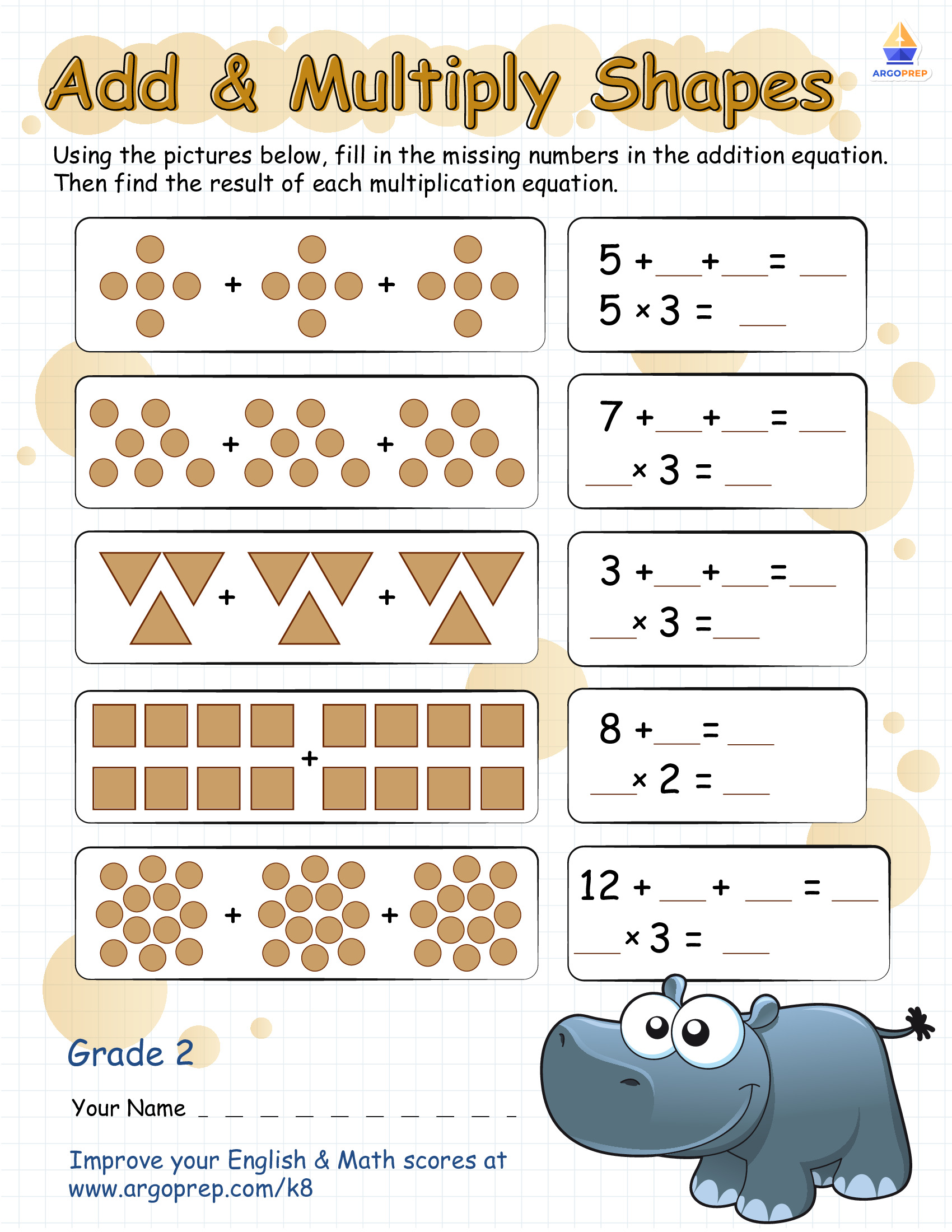 Harry Hippo Adds and Multiplies