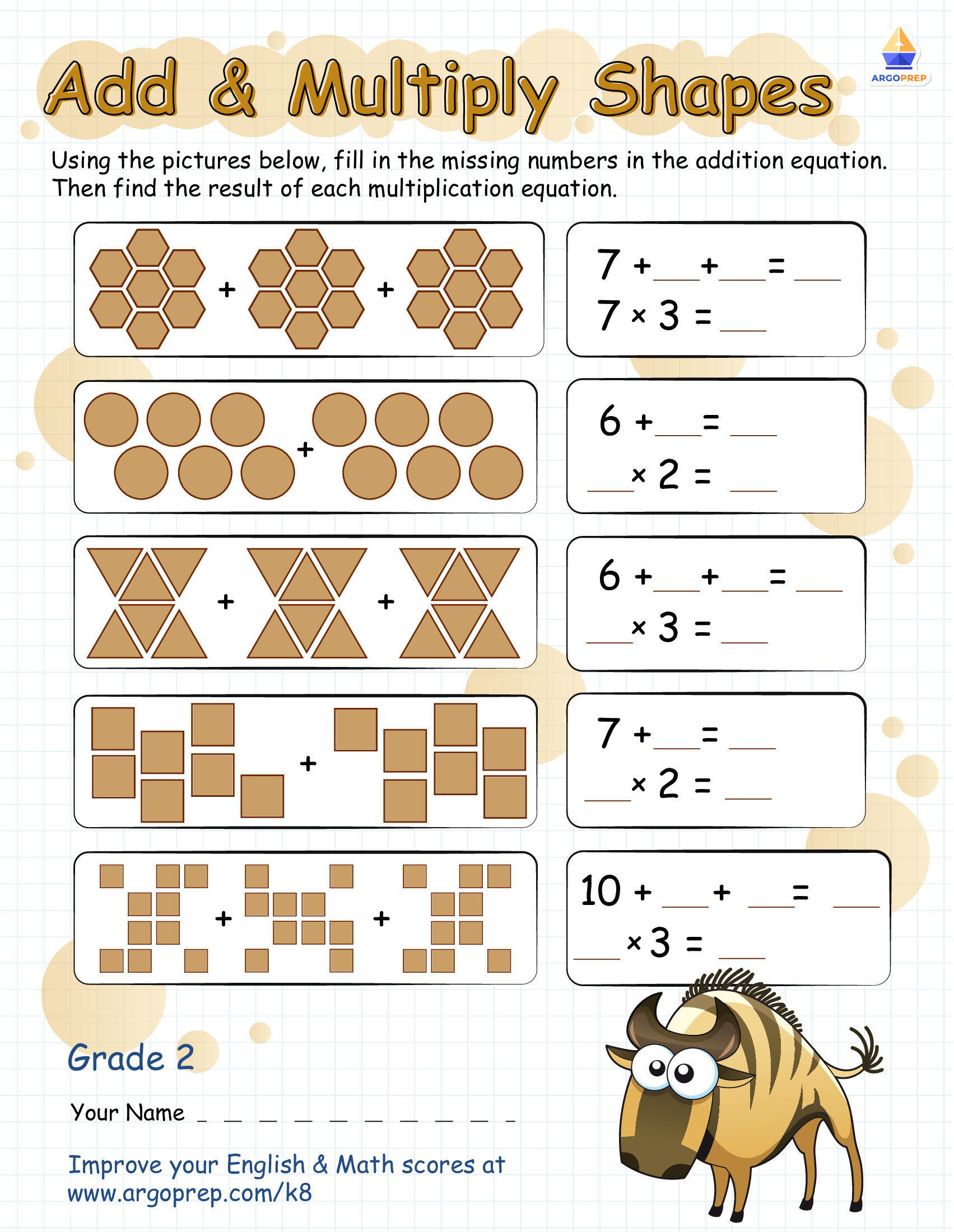 Adding & Multiplying with Ollie Oxen