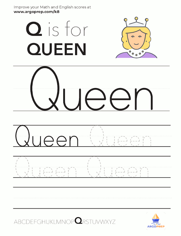 Trace the word “Queen”