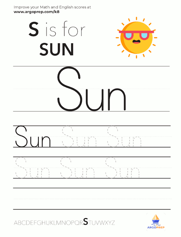 Trace the word “Sun”