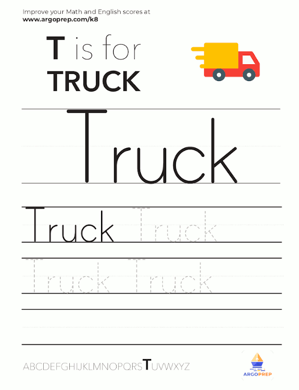 Trace the word “Truck”