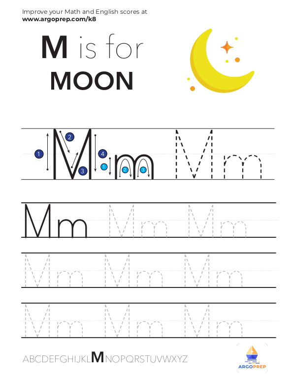 Trace Letter "M"