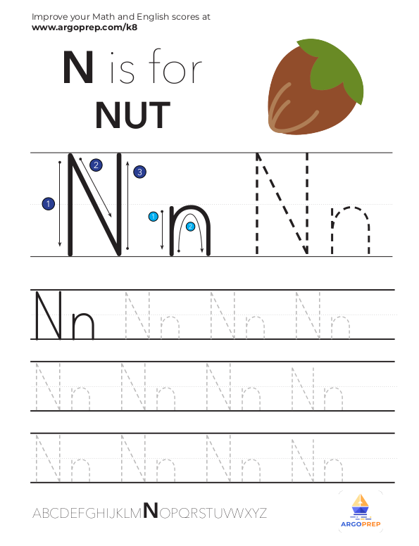 Trace Letter "N"