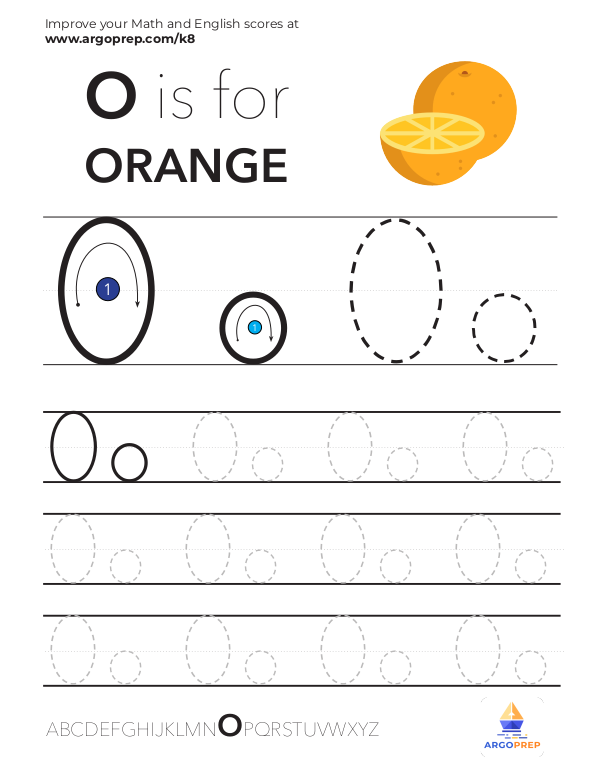 Trace Letter "O"
