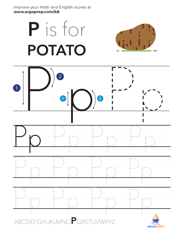 Trace Letter "P"