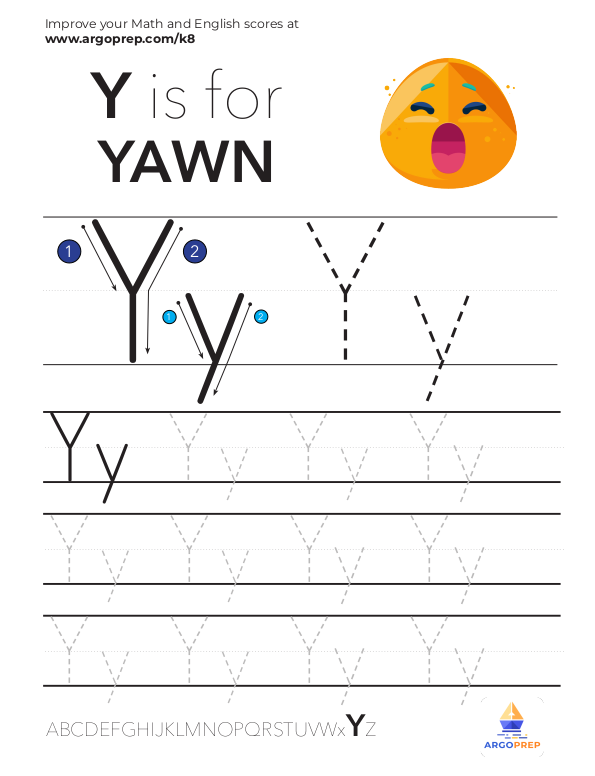 Trace Letter "Y"
