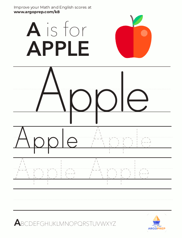 Trace the word “Apple”