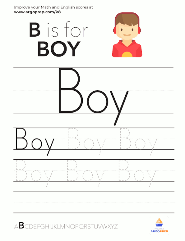 Trace the word “Boy”