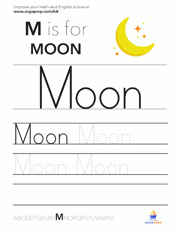 Trace the word “Moon”