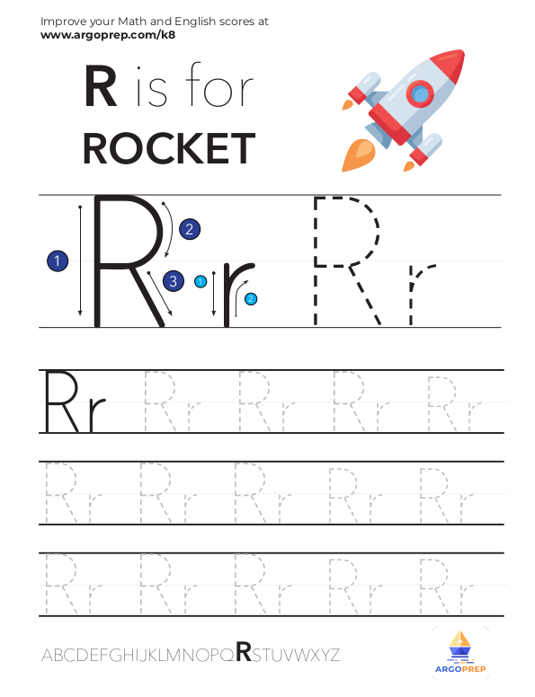 Trace Letter "R"