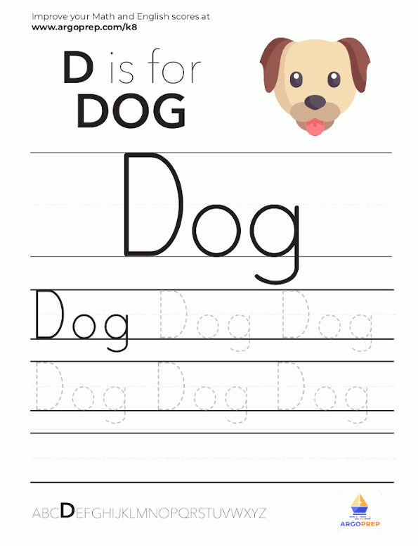 Trace the word “Dog”