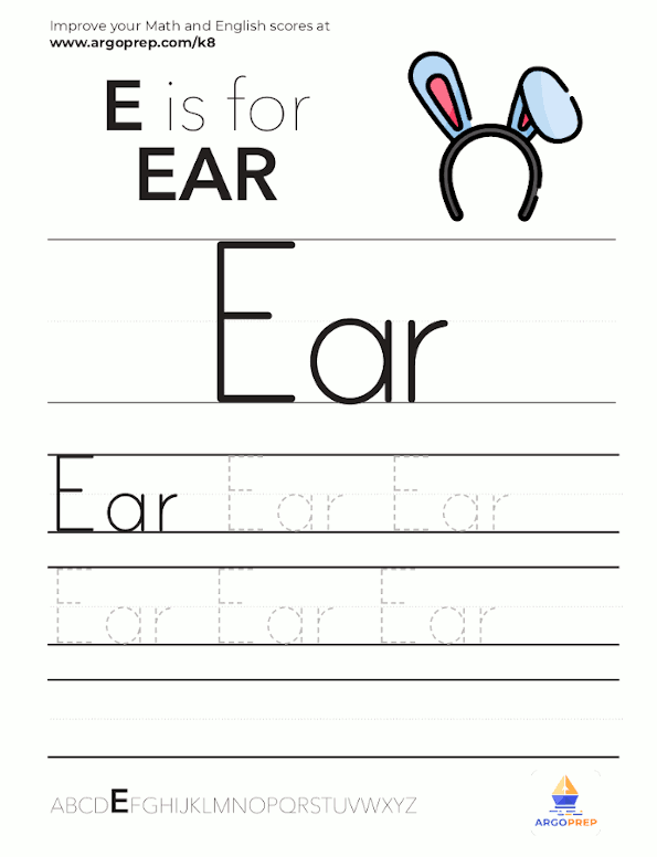 Trace the word “Ear”