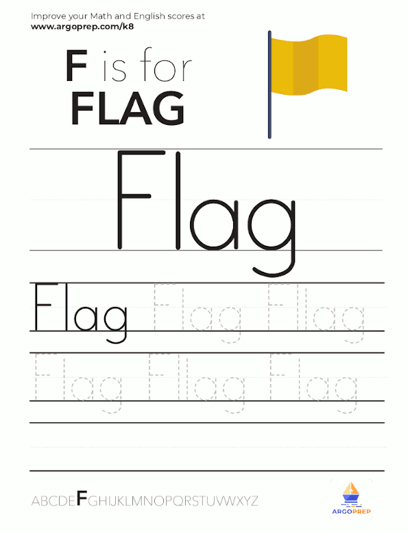 Trace the word “Flag”