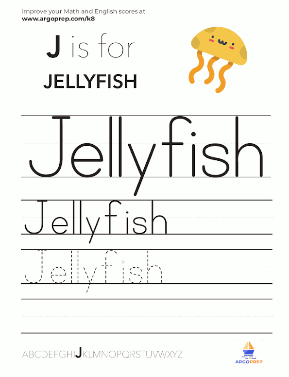 Trace the word “Jellyfish”