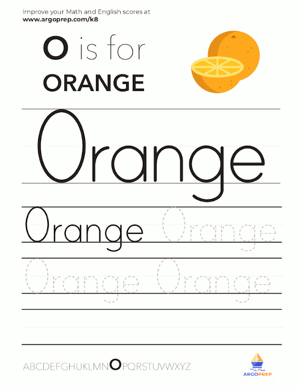 Trace the word “Orange”