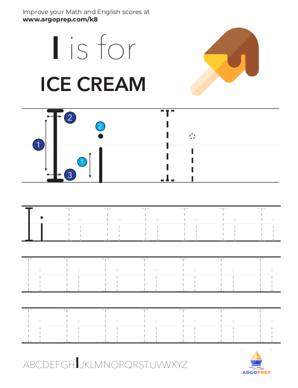 Trace Letter "I"