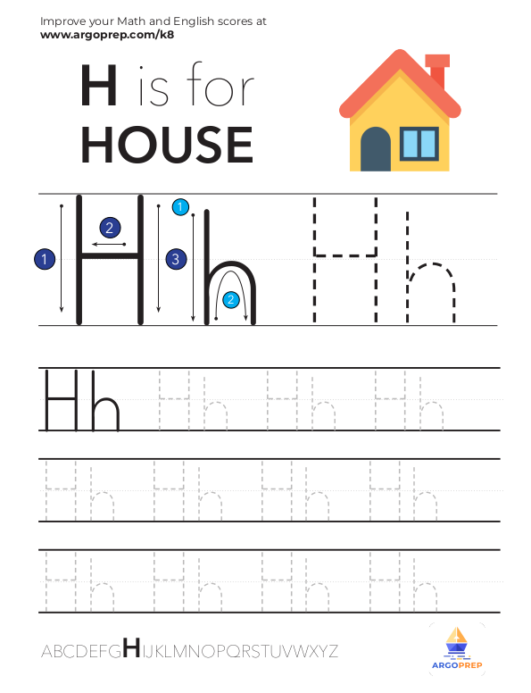 Trace Letter "H"