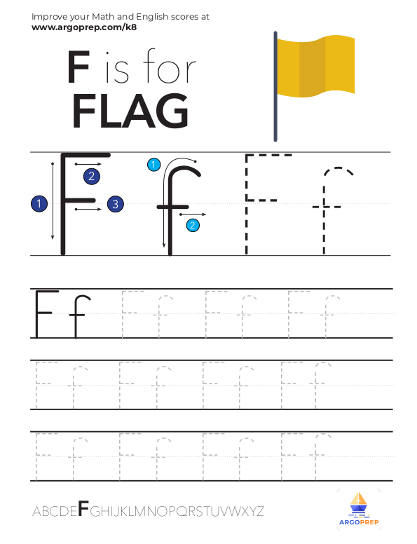 Trace Letter "F"
