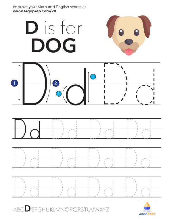 Trace Letter "D"