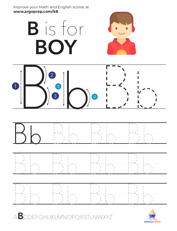 Trace Letter "B"
