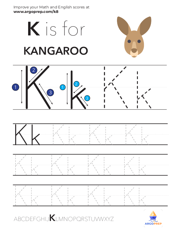 Trace Letter "K"