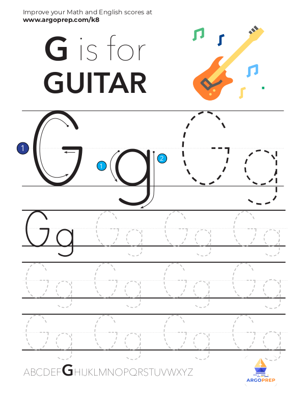 Trace Letter "G"