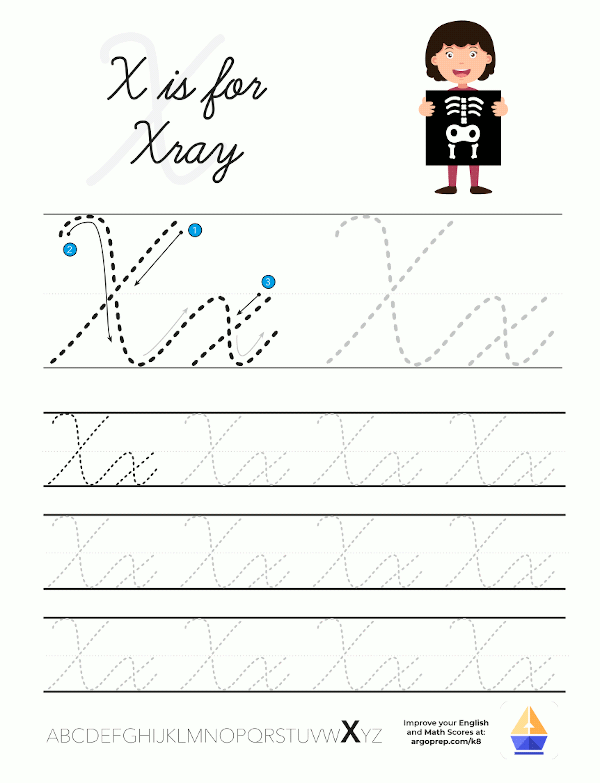 Cursive X is for Xray