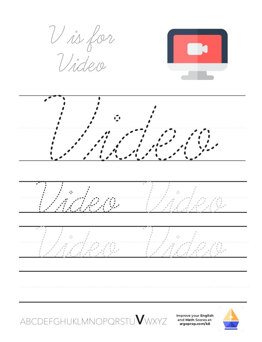 Cursive V is for Video