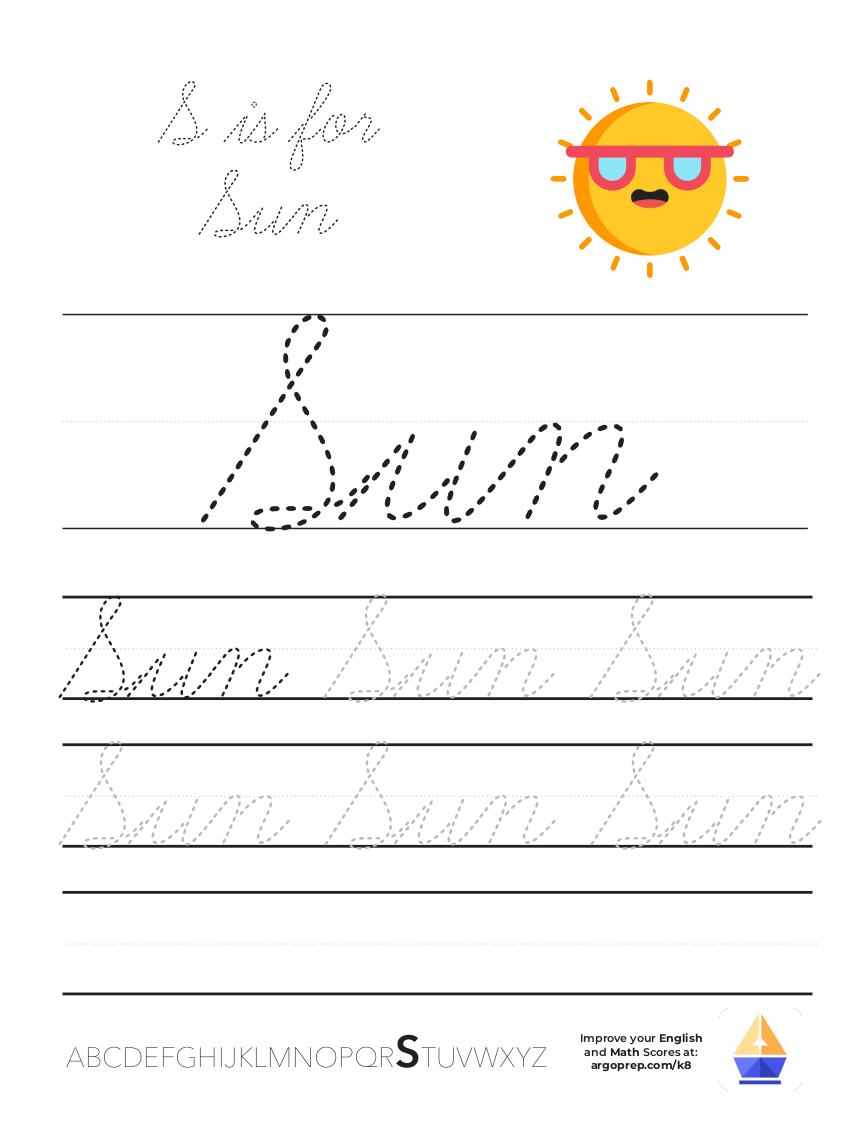 Cursive S is for Sun