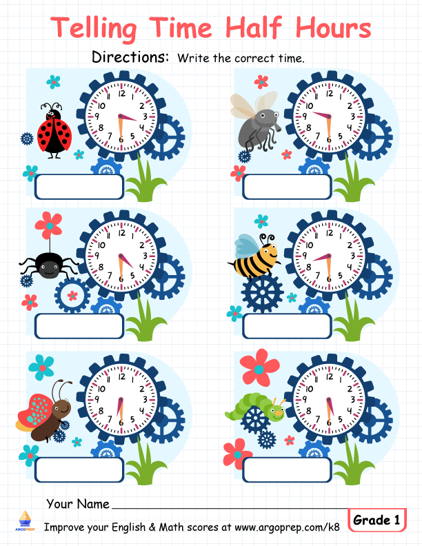 Telling Time Half Hours_2